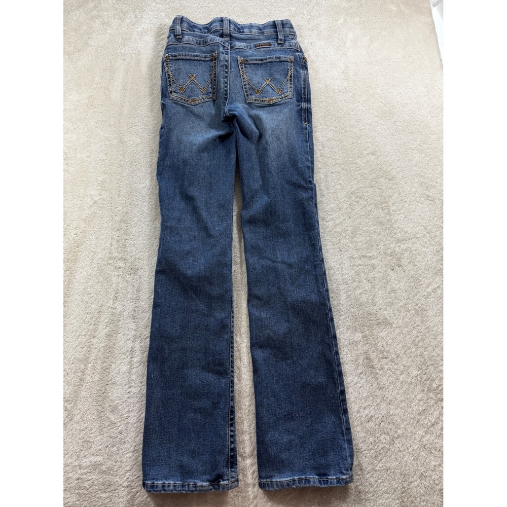 Wrangler Womens Willow Bootcut Stretch Blue Denim Jeans 0x34 Meas: 26x32.5 - Picture 2 of 6